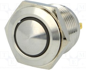 V16-10N-12R-S, Переключатель антивандальный, Положения 2, SPST-NO, 2A/36ВDC