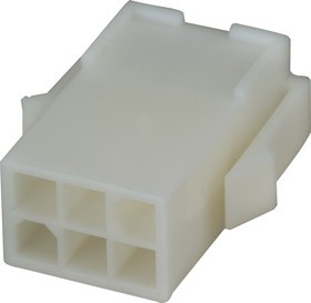 172160-1, Корпус разъема Mini-Universal MATE-N-LOK, вилка 6PIN без контактов