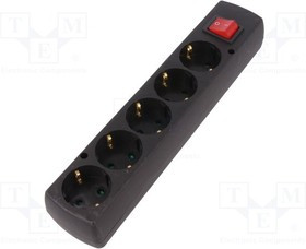 TX-GN-570SWSCZ, Разъем питания AC разветвитель Конфиг.выводов 2P+PE черный