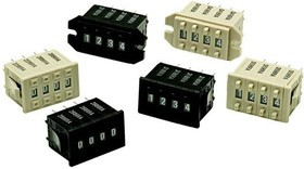 A7DP-206, Thumbwheel Switches &amp; Pushwheel Switches Thb SingleSwitchUnit FrtSnapIn LtGrey Ps