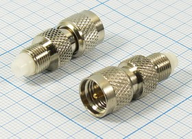 Штекер miniUHF-Гнездо FME, переходник, позолоченный центральный контакт; №9971 штек miniUHF-гн FME