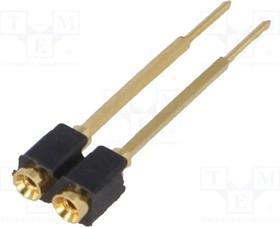 MK13X2/02/G, Штыревая планка, штыревой, "мама", PIN: 2, прямой, 2,54мм, THT, 1x2