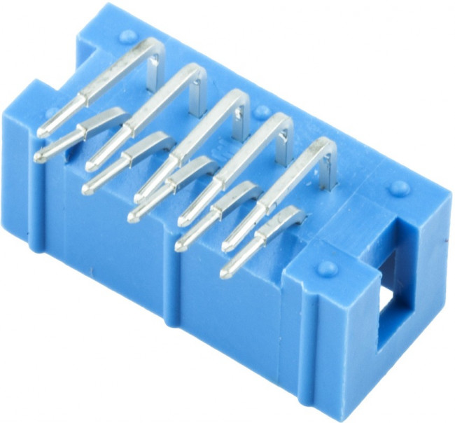 2-1761605-3, Разъем типа провод-плата, угловой, 2.54 мм, 10 контакт(-ов), Штыревой Разъем, Серия AMP-LATCH