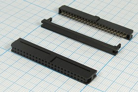Разъем (IDC) IDC2-44 розетка, шаг P2.0x2.0, контакты 44HP, на шлейф, IDC2-44