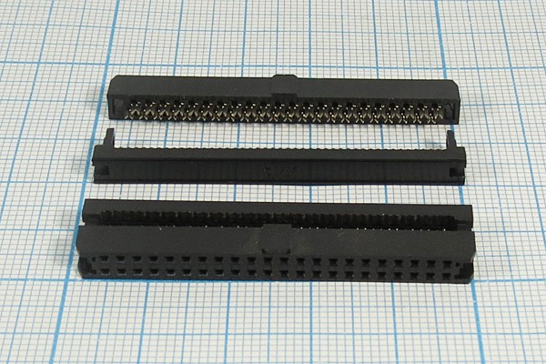 Разъем (IDC) IDC2-44 розетка, шаг P2.0x2.0, контакты 44HP, на шлейф, IDC2-44