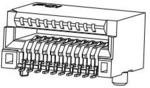 10056847-101LF, Conn Card Edge F 20 POS 0.8mm Solder RA SMD