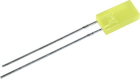 L-383YDT, Светодиод прямоугольный желтый 110° 2.5х5х9.6мм 4мКд 588нМ