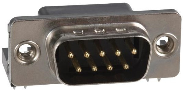 182-009-213R181, D-Sub Standard Connectors 9P Fem R/A ground strap 4-40 standoffs