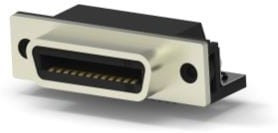 5553811-1, D-Sub Standard Connectors RA RECP 24P STANDARD screw lock 6-32