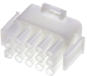 1-480710, Universal MATE-N-LOK Male Connector Housing, 6.35mm Pitch, 15 Way, 3 Row