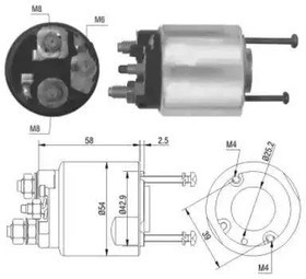 46016, Реле втягивающее (OE) Mercedes A 160 (W168) B 180 (W245)