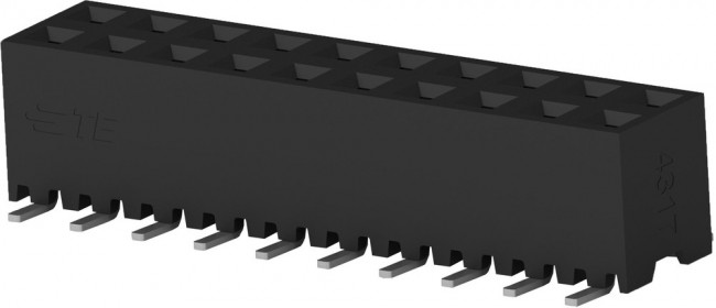 2-2314844-0, AMPMODU Series Straight Surface Mount PCB Socket, 20-Contact, 2-Row, 2mm Pitch, Solder Termination