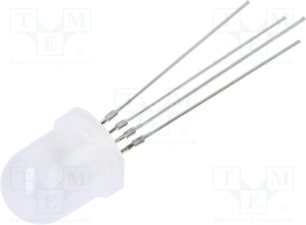 OSTWMN8132A, Программируемый светодиод, 8 мм, трехцветный, RGB, 390-420mcd, 660-720mcd OSTWMN8132A, Программируемый светодиод, 8 мм, трехцветный, RGB, 390-420mcd, 660-720mcd