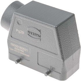 09300160521, Heavy Duty Power Connectors HAN 16B PG29 SIDE METAL HOOD