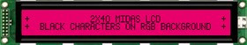 MD24005A6W-FPTLRGB, MD24005A6W-FPTLRGB LCD LCD Display, 2 Rows by 40 Characters MD24005A6W-FPTLRGB, MD24005A6W-FPTLRGB LCD LCD Display, 2 Rows by 40 Characters