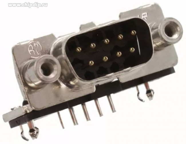 3-338168-2, Conn D-Sub PIN 9 POS 1.37mm Solder RA Thru-Hole 9 Terminal 1 Port Tray