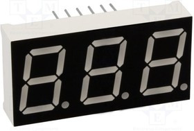OPD-T5621LE-BW, Дисплей: LED, 7-сегментный, 14,2мм, 0,56", II.зн: 3, красный, 60мкд