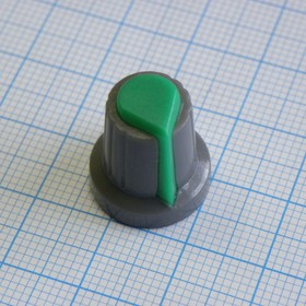 Ручка RR4817 серо-зелён. лыска, d=6mm, Ручка управления, на вал 6 мм с лыской, серо-зелёная, год 2022