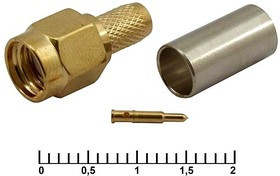 SMA-C58P gold, Разъём высокочастотный , обжимной