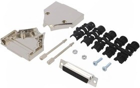 DTPK-M-25-DBS-K, Разъем D-Sub; PIN: 25; вилка; "мама"; пайка; на провод; черный