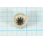 Ручка, внутренний диаметр d6,0, 9 зубцов, размер 15x16, пластик, серый/синий, KNRB002