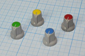 Ручка, внутренний диаметр d6,0, 9 зубцов, размер 15x16, пластик, серый/синий, KNRB002