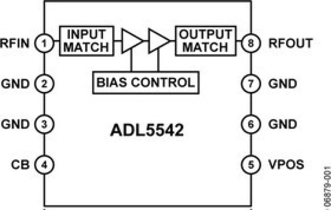 ADL5542ACPZ-R7, Усилитель СВЧ 6...20ГГц 8-LFCSP-WD (3x3)