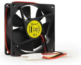 Вентилятор Gembird FANCASE-4 80x80x25, втулка, 4 pin Molex, провод 30 см (020756)