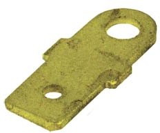 Клемма вилка, 6,3x0,8x"O"d3,2, латунь