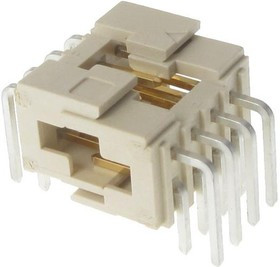 98464-G61-08LF, Headers &amp; Wire Housings Shrd hdr,Dbl Row,T/H .76um, 8P, R/A