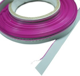 Шлейф серый с красной полосой RC -10 х 0,08 (28AWG) 1 м