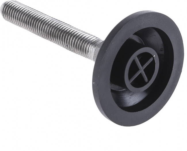 A095/029, M12 PA Reinforced Nylon Adjustable Foot, 600kg Static Load Capacity 10° Tilt Angle