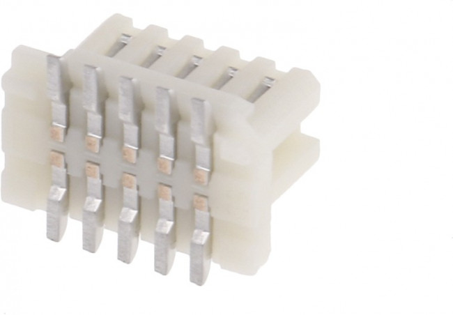 524651071, Соединитель плата-плата 10 контактов шаг 0.8мм для поверхностного монтажа лента на катушке