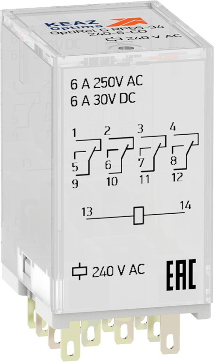 Реле промежуточное OptiRel G RP55-34-110-6-CO/TI КЭАЗ 281110