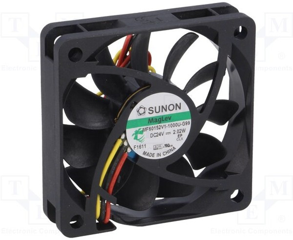 MF60152V1-G99-A, Вентилятор осевой, 24ВDC, 60x60x15мм, подшипник Vapo, 42,83куб.м/ч, 36,2дБА MF60152V1-G99-A, Вентилятор осевой, 24ВDC, 60x60x15мм, подшипник Vapo, 42,83куб.м/ч, 36,2дБА