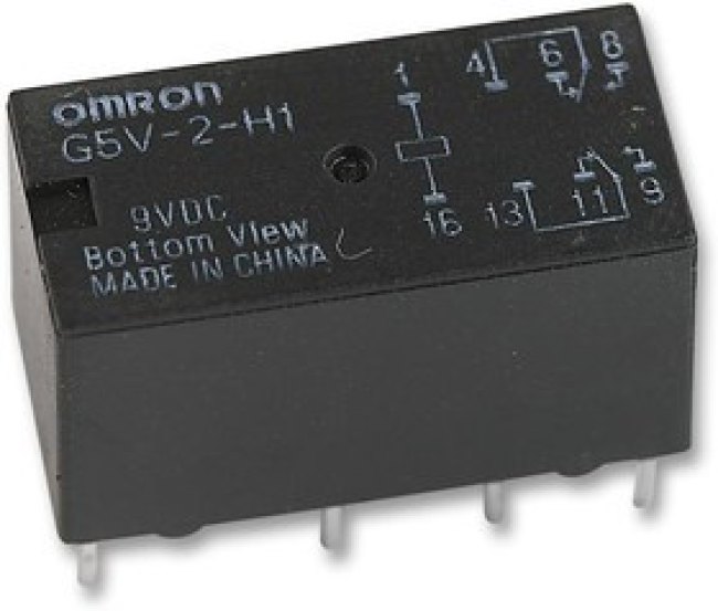 G5V-2-H1-DC9, Low Signal Relays - PCB ThruHole Hi-Sens DPDT 9VDC 150mW Seal G5V-2-H1-DC9, Low Signal Relays - PCB ThruHole Hi-Sens DPDT 9VDC 150mW Seal