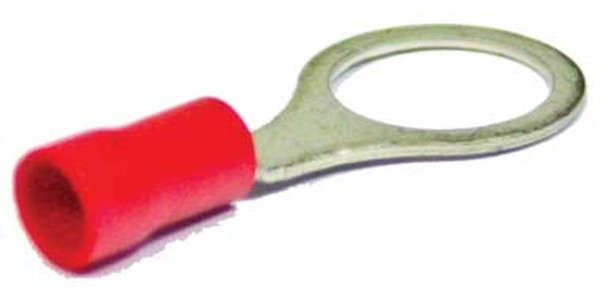 Клемма"O", d10,5мм, 0,25-1,5мм2, обжимная, красный