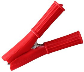 FD-1716 красный, Зажим "крокодил" 30А длина 75 мм в изоляторе (OBSOLETE)