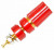 BU-P3770-2, 15A, Red Binding Post With Tellurium Copper Contacts and Gold Plated - 9.53mm Hole Diameter