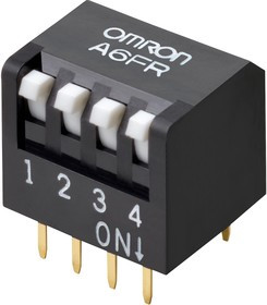 A6FR-2101, DIP Switches / SIP Switches 2 Pole Short Actuator (white)