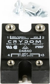 D4840, Solid State Relays - Industrial Mount PM IP00 530VAC/40A 3-32VDC In, ZC