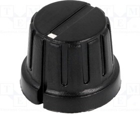 GWB15BK, Ручка, с юбкой, бакелит, dоси: 6,35мм, d17x15,6мм, черный, винтом