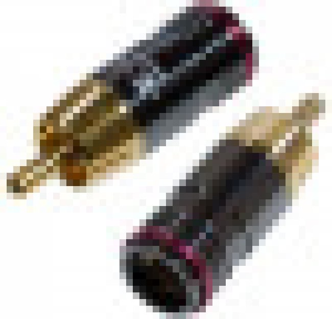1-256G RED, штекер RCA металл на кабель, красный "позолоченный"