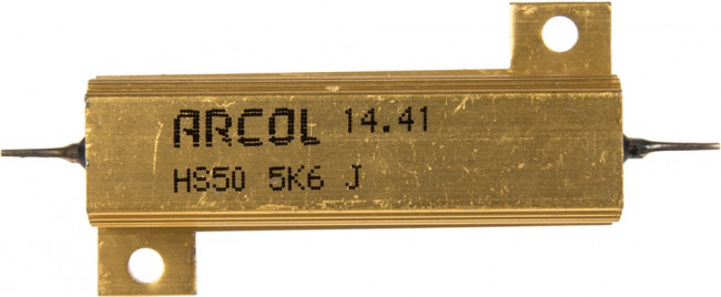 HS50 5K6 J, 5.6k 50W Wire Wound Chassis Mount Resistor HS50 5K6 J ±5%