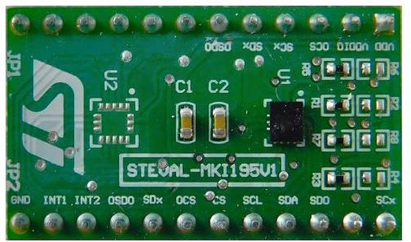 STEVAL-MKI195V1, Sockets &amp; Adapters LSM6DSRX adapter board for a standard DIL24 socket