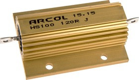 HS100 120R J, 120 100W Wire Wound Chassis Mount Resistor HS100 120R J ±5%