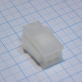 39012041, Корпус разъема, монтажные ушки, UL 94V-2, Серия Mini-Fit Jr., Штекер, 4 вывод(-ов), 4.2 мм