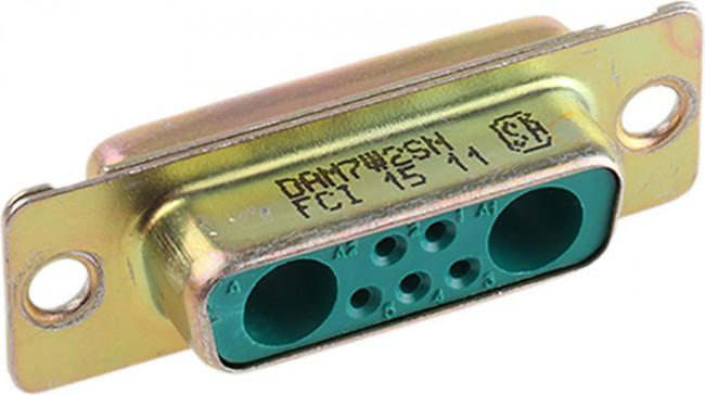 DAM7W2SN, D-SUB CONN, COMBINATION, RCPT, DA-7W2
