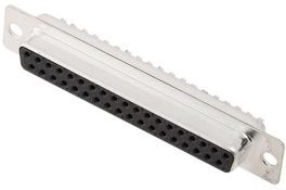 2101-0180-14, DC-37 D-Sub Connector, Socket, Soldering