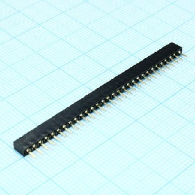 DS1026-01-1X30S8BV, (PBS2-30), Гнездо на плату 1x30 конт., шаг 2.00мм, высота 4.3мм, позолоч. DS1026-01-1X30S8BV, (PBS2-30), Гнездо на плату 1x30 конт., шаг 2.00мм, высота 4.3мм, позолоч.